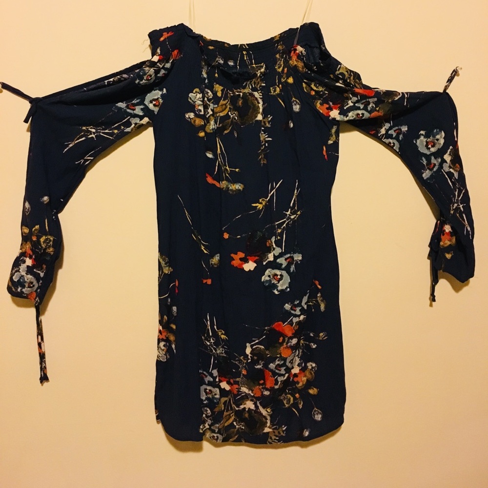 Causal Flower Dress (blue)